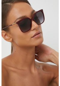 Burberry Okulary przeciwsłoneczne 0BE4347 damskie kolor brązowy. Kolor: brązowy