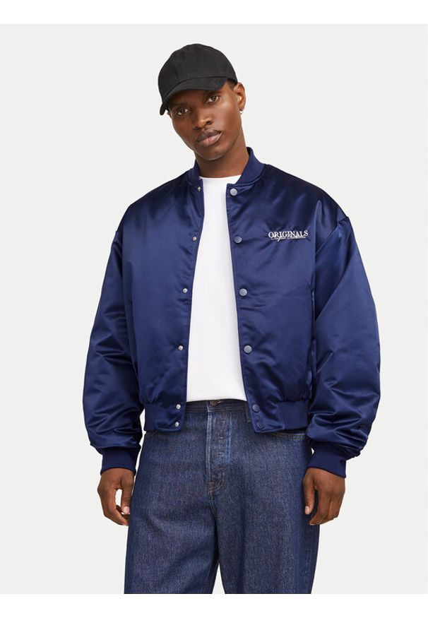 Jack & Jones Kurtka bomber Boston 12272869 Niebieski Regular Fit. Kolor: niebieski. Materiał: syntetyk