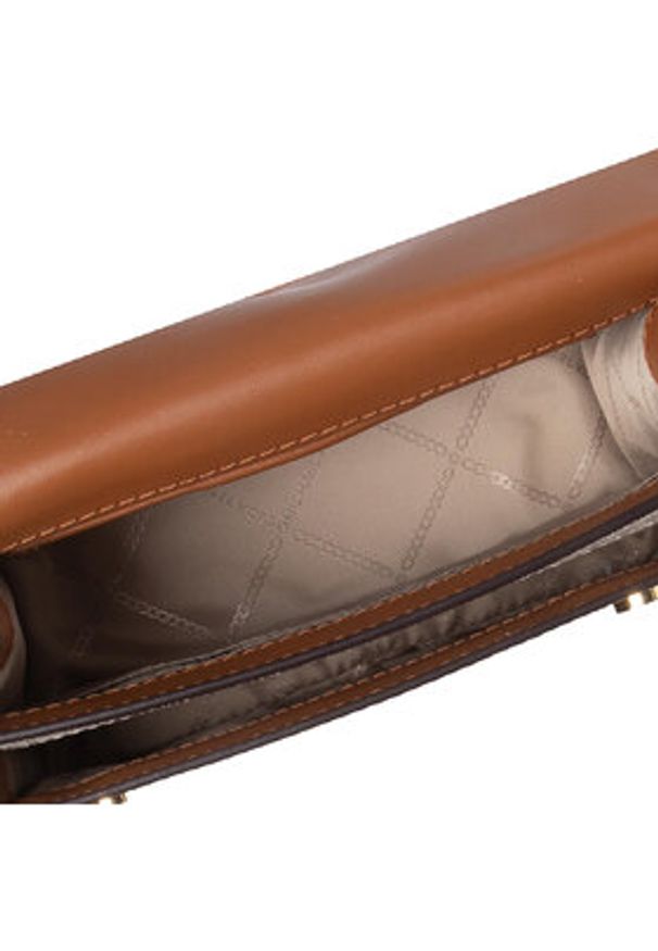 MICHAEL Michael Kors Torebka Heather 30S2G7HL3B Beżowy. Kolor: beżowy. Materiał: skórzane