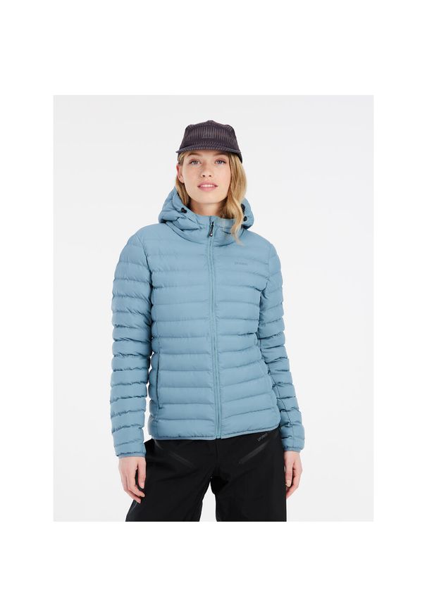 Kurtka puchowa z kapturem dla kobiet Protest Ice. Typ kołnierza: kaptur. Kolor: niebieski. Materiał: puch. Sezon: zima. Sport: narciarstwo