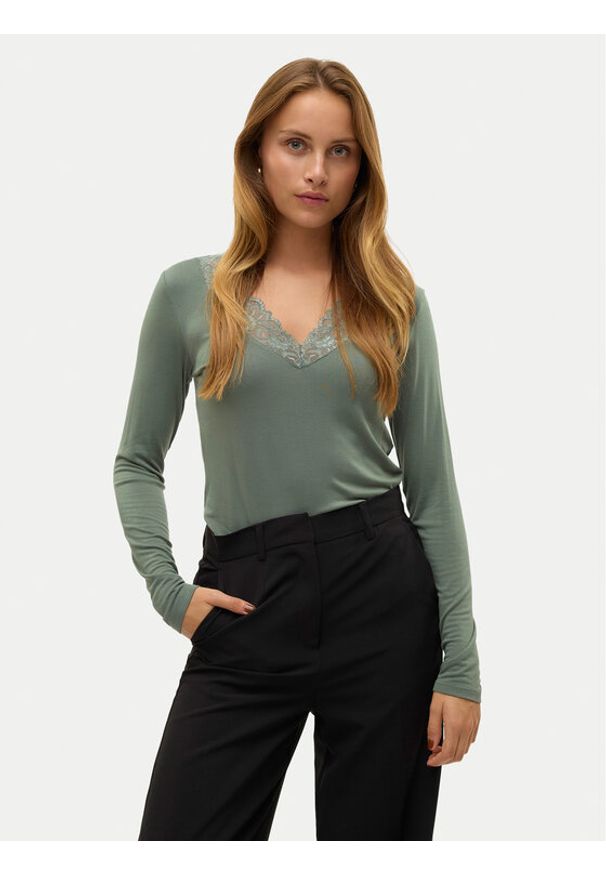 Vero Moda Bluzka Rosa 10298832 Zielony Regular Fit. Kolor: zielony. Materiał: wiskoza