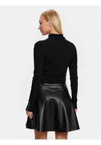Morgan Sukienka dzianinowa 242-RPEPPER Czarny Slim Fit. Kolor: czarny. Materiał: wiskoza, skóra #3
