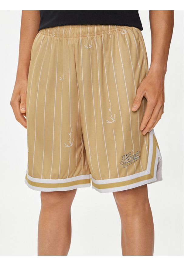 Karl Kani Szorty sportowe 6013773 Beżowy Oversize. Kolor: beżowy. Materiał: syntetyk. Styl: sportowy