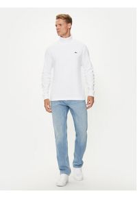 Lacoste Golf UH2828 Biały Slim Fit. Typ kołnierza: golf. Kolor: biały. Materiał: bawełna #3
