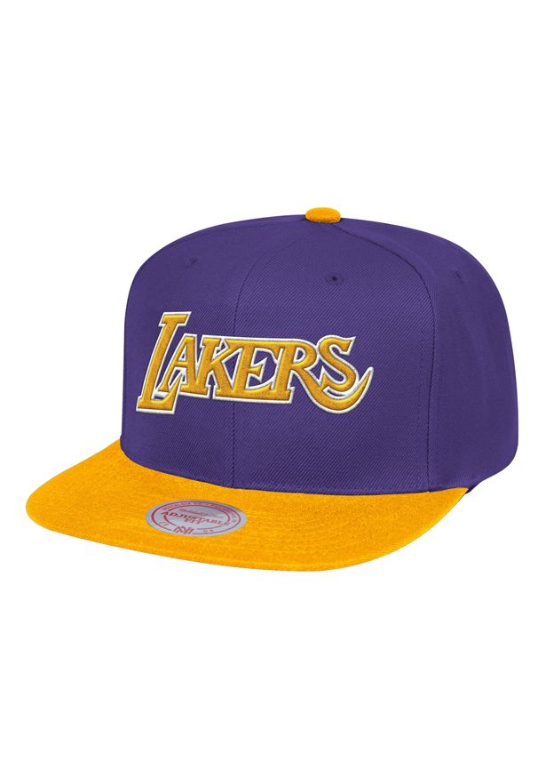 Mitchell & Ness - Czapka typu snapback Los Angeles Lakers. Kolor: fioletowy, wielokolorowy, żółty. Styl: sportowy