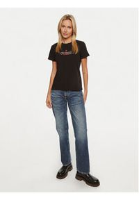 Guess Jeans T-Shirt W4YI12 J1314 Czarny Regular Fit. Kolor: czarny. Materiał: bawełna