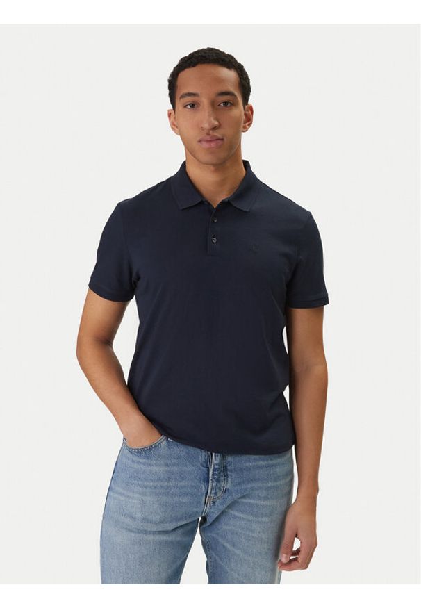 Calvin Klein Jeans Polo Classic Monogram LV04RD255G Granatowy Regular Fit. Typ kołnierza: polo. Kolor: niebieski. Materiał: bawełna