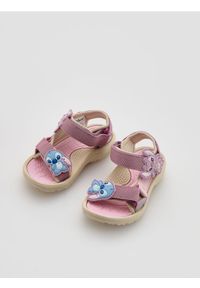 Reserved - Lekkie sandały Lilo i Stitch - pastelowy róż. Kolor: różowy. Materiał: materiał #1