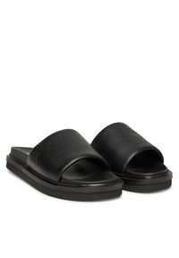 Calvin Klein Jeans Klapki Flat Molded Slide Sandal Lth YM0YM01225 Czarny. Kolor: czarny. Materiał: skóra #5