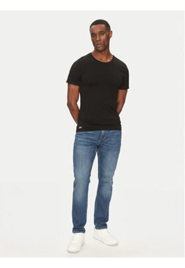 Lacoste Komplet 3 t-shirtów TH9007 Czarny Slim Fit. Kolor: czarny. Materiał: bawełna