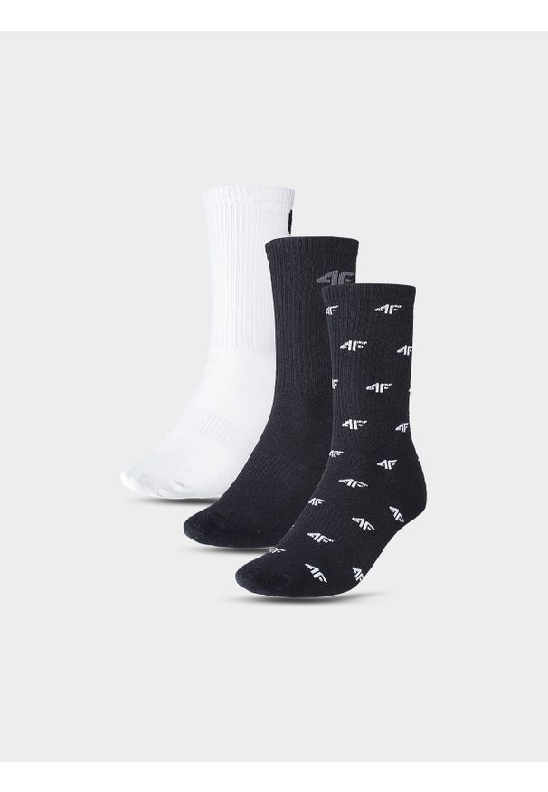 4f - 4F Skarpetki casual za kostkę (3-pack) chłopięce - multikolor 35-37. Kolor: wielokolorowy. Materiał: włókno, materiał, poliamid, bawełna