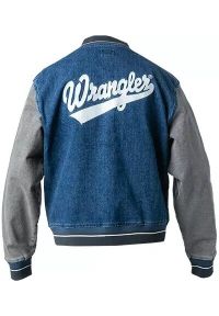 Wrangler - WRANGLER BASEBALL JACKET MĘSKA KURTKA BOMBER EASY INDIGO W48272Z90 112331618 #4