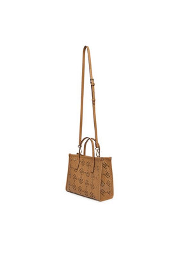 TOMMY HILFIGER - Tommy Hilfiger Torebka Th City Mini AW0AW17500 Brązowy. Kolor: brązowy. Materiał: skórzane