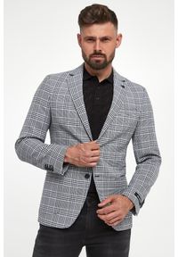Karl Lagerfeld - Marynarka męska w kratę KARL LAGERFELD