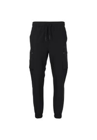 VIRTUS - Spodnie do biegania Virtus Ayden. Kolor: czarny. Materiał: dresówka. Sport: fitness #1