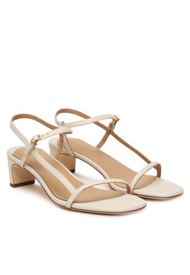 Lauren Ralph Lauren - LAUREN RALPH LAUREN Sandały 802P00097004 Biały. Kolor: biały. Materiał: skóra