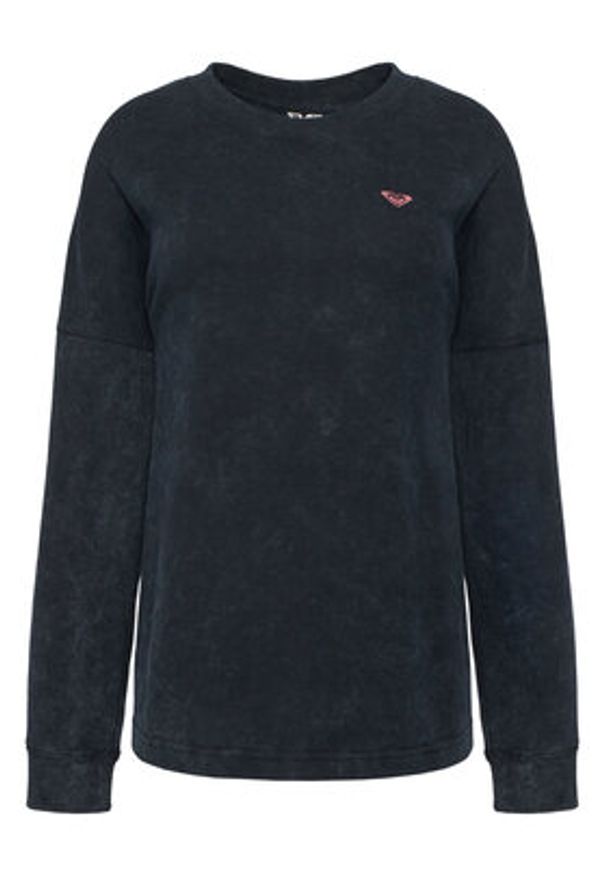 Roxy Bluzka Eastside Midweight ERJKT04381 Czarny Boxy Fit. Kolor: czarny. Materiał: bawełna, syntetyk
