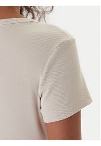 Tommy Jeans T-Shirt Essential DW0DW17385 Beżowy Slim Fit. Kolor: beżowy. Materiał: bawełna #4