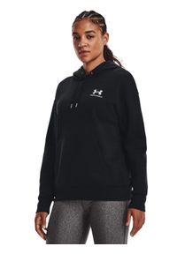 Under Armour Bluza Essential 1373033 Czarny Relaxed Fit. Kolor: czarny. Materiał: bawełna