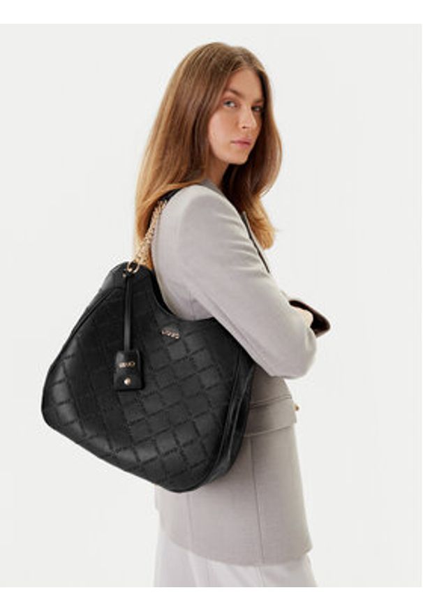 Liu Jo Torebka Ecs L Satchel AF5054 E0538 Czarny. Kolor: czarny. Materiał: skórzane