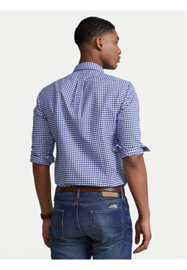 Polo Ralph Lauren Koszula Core Replen 710549084 Niebieski Slim Fit. Typ kołnierza: polo. Kolor: niebieski. Materiał: bawełna