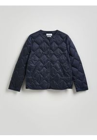 Reserved - Pikowana kurtka z puchem - granatowy. Kolor: niebieski. Materiał: puch #1