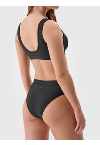 4f - 4F Dół od bikini damski - czarny S. Kolor: czarny. Materiał: włókno, materiał, syntetyk, elastan. Wzór: jednolity