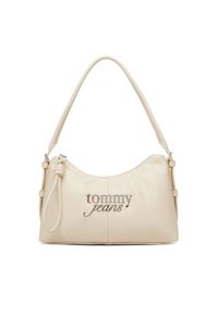 Tommy Jeans Torebka Metal Logo Shoulder Bag AW0AW18468 Biały. Kolor: biały. Materiał: skórzane #1