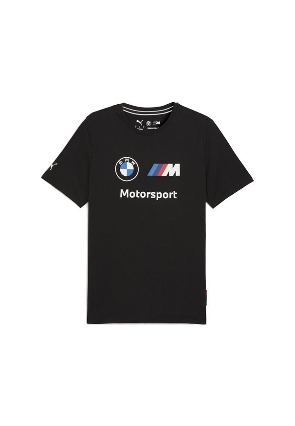 Puma - Męska koszulka BMW M Motorsport Essentials Logo PUMA Black. Kolor: czarny. Wzór: nadruk