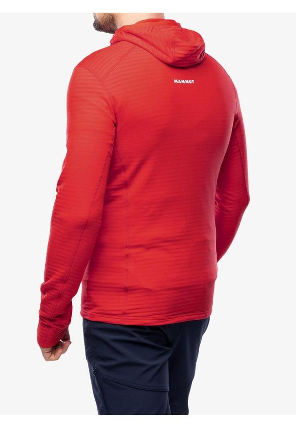 Bluza rozpinana męska Mammut Taiss Light ML Hooded Jacket. Kolor: czerwony