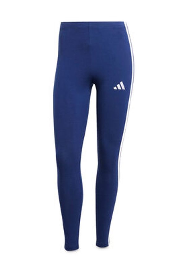 Adidas - adidas Legginsy Essentials 3-Stripes JE0067 Granatowy Slim Fit. Kolor: niebieski. Materiał: bawełna