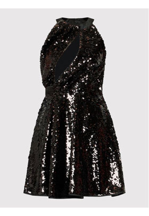 Pinko Sukienka koktajlowa Uvetta 20222 PSPG 1N13J1 7569 Czarny Flare Fit. Kolor: czarny. Materiał: syntetyk. Styl: wizytowy