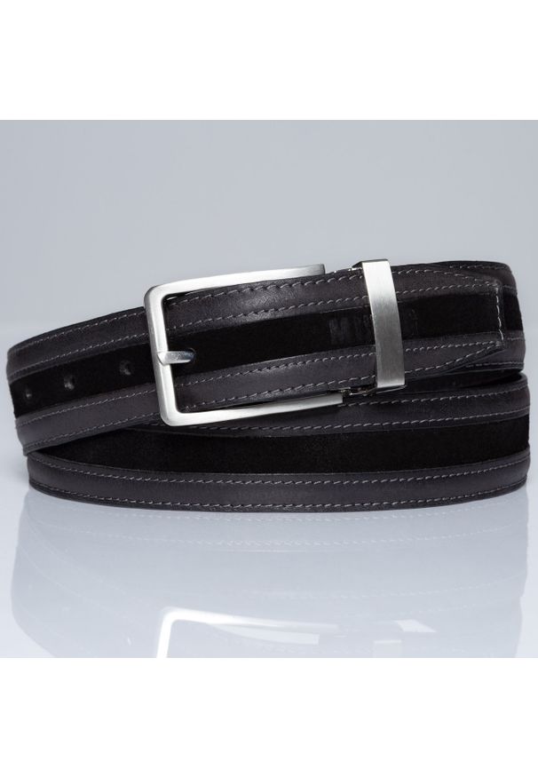 Mustang - MUSTANG PASEK SKÓRZANY 35mm SOPO-MUS079. Materiał: skóra. Wzór: paski. Styl: klasyczny