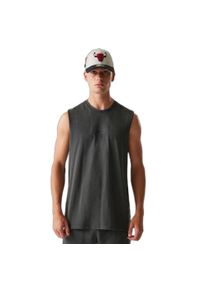 New Era - Koszulka bez rękawów Chicago Bulls Washed. Kolor: szary. Długość rękawa: bez rękawów. Sport: koszykówka