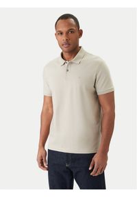 Calvin Klein Polo LV04LC254G Beżowy Slim Fit. Typ kołnierza: polo. Kolor: beżowy. Materiał: bawełna #1