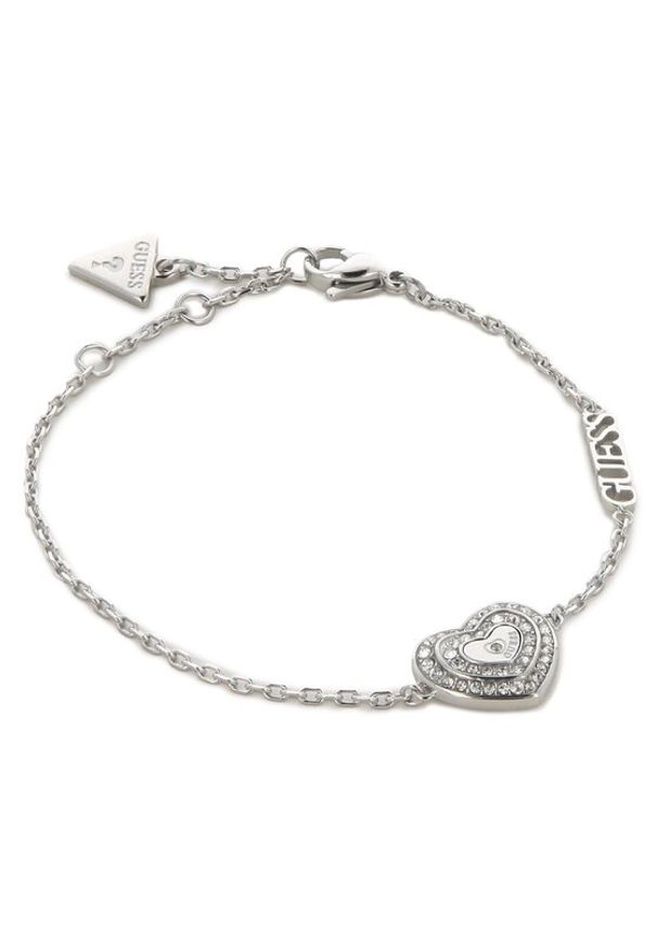 Guess Bransoletka JUBB04 031JW Srebrny. Materiał: srebrne. Kolor: srebrny