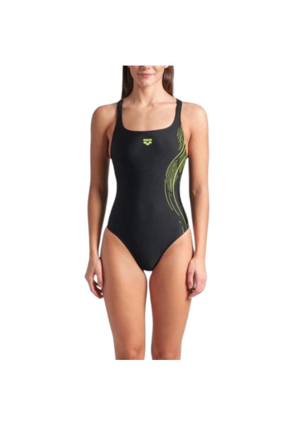 Damski kostium kąpielowy 1-częściowy Arena Scratch Control Pro. Kolor: czarny