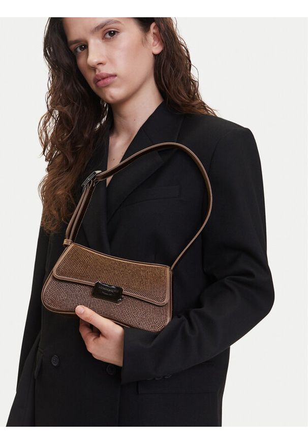 Emporio Armani Torebka EW001014 AF15442 U6165 Brązowy. Kolor: brązowy. Materiał: skórzane