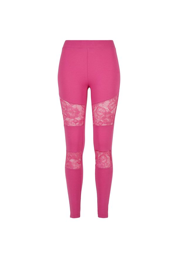 Legginsy damskie Urban Classics Laces Inset. Kolor: fioletowy