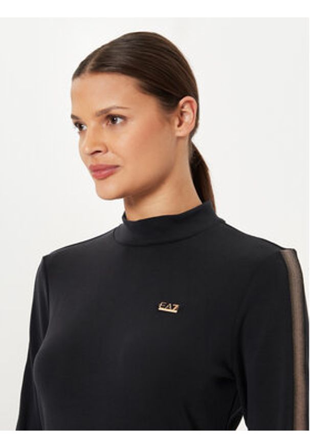 EA7 Emporio Armani Sukienka codzienna 6DTA54 TJZBZ 1200 Czarny Regular Fit. Okazja: na co dzień. Kolor: czarny. Materiał: syntetyk. Typ sukienki: proste. Styl: casual