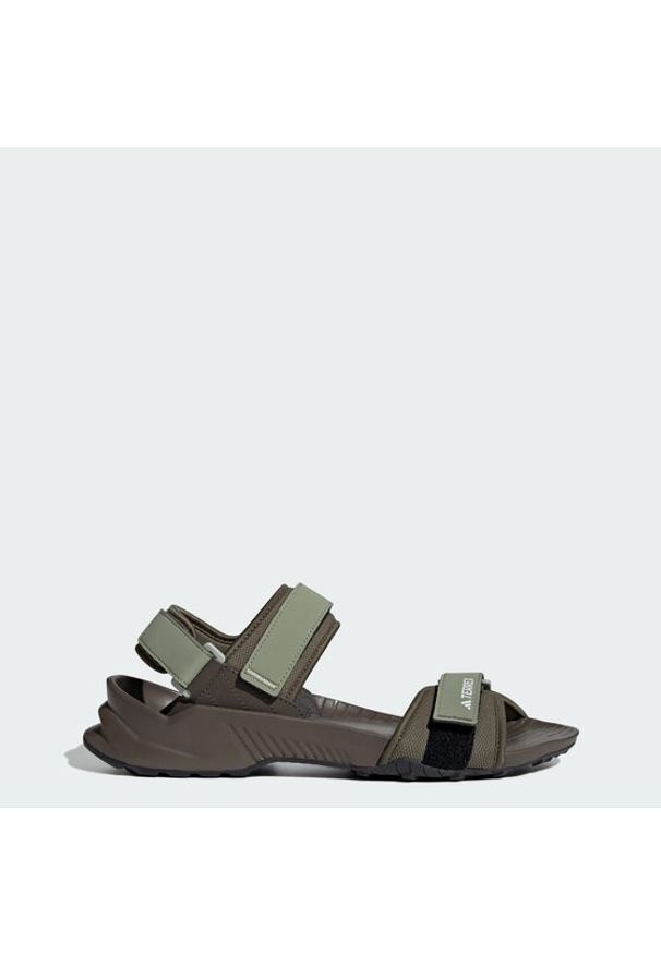 Adidas - adidas Sandały Terrex Hydroterra JR8411 Khaki. Kolor: brązowy. Materiał: materiał