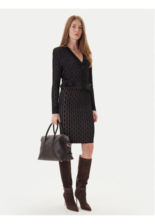 Marciano Guess Spódnica mini 5YGD16 5877Z Czarny Slim Fit. Kolor: czarny. Materiał: wiskoza