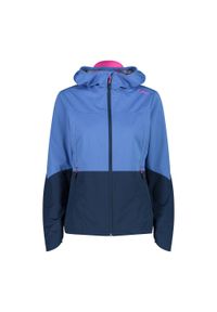 Kurtka softshell damska CMP Fix Hood. Kolor: niebieski. Materiał: softshell