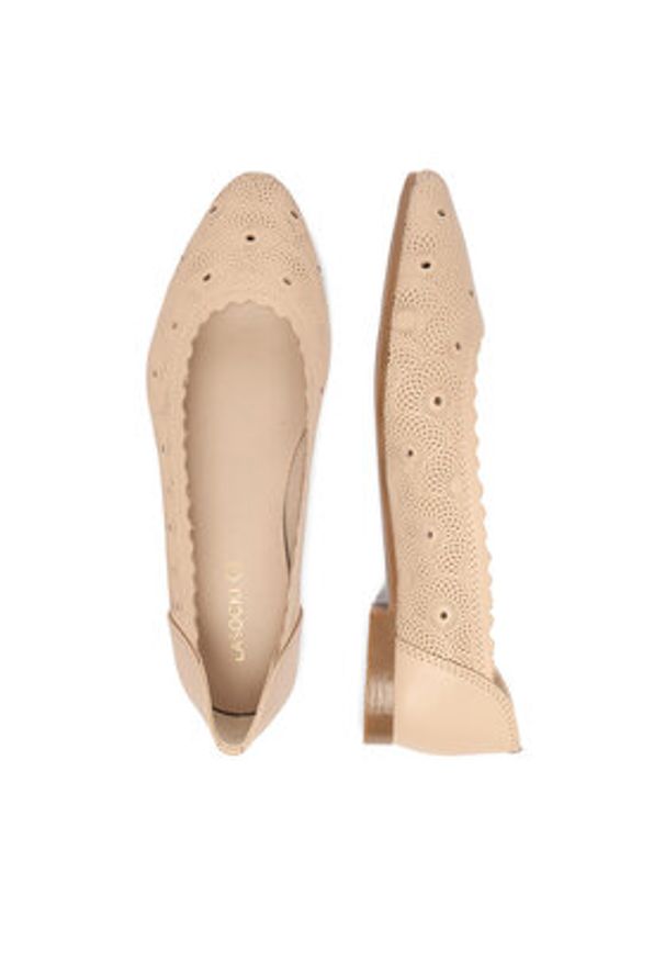 Lasocki Baleriny CEO-RST-KAJA-20 Beżowy. Kolor: beżowy. Materiał: skóra