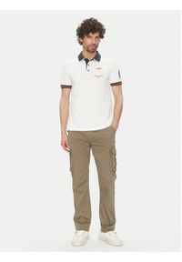 Aeronautica Militare Polo 251PO1859P191 Biały Regular Fit. Typ kołnierza: polo. Kolor: biały. Materiał: bawełna #4