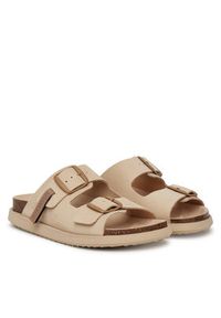 D.Franklin Klapki DFSH407001 Beżowy. Kolor: beżowy. Materiał: zamsz, skóra #5