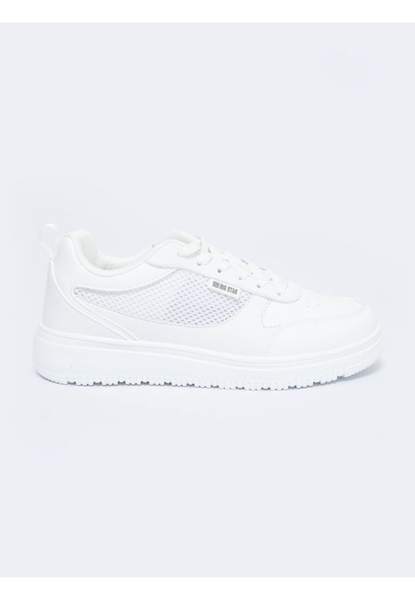 Big-Star - Sneakersy męskie białe NN174140 101. Kolor: biały. Materiał: jeans, skóra ekologiczna