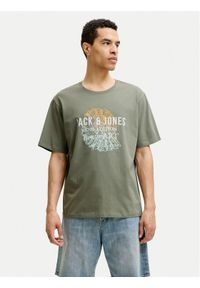 Jack & Jones T-Shirt Gradient Print 12288094 Szary Regular Fit. Kolor: szary. Materiał: bawełna. Wzór: nadruk, gradientowy #1