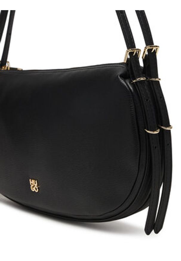 Hugo - HUGO Torebka Neeko P_Shoulder Bag 50558234 Czarny. Kolor: czarny. Materiał: skórzane