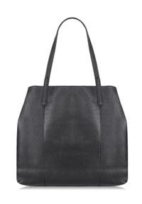 Ochnik - Skórzana torebka damska shopper. Kolor: czarny. Materiał: skórzane. Styl: casual #2